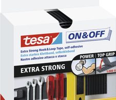 tesa ON&OFF Extra Strong Klettband schwarz