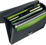 LEITZ recycle 4624 Fächermappe DIN A4 6 -Fach schwarz
