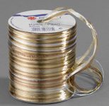 PRÄSENT Geschenkband Raffia-Pearl 3 mm x 50 m braun/beige/gold