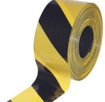 Absperrband 80 mm  x 500 m gelb, schwarz