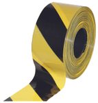 Absperrband 80 mm x 500 m gelb, schwarz