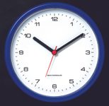 PEWETA Funkwanduhr Design Ø 25 cm blau