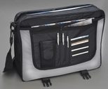 LIGHTPAK Umhängetasche WAVE 40,0 x 10,0 x 31,0 cm schwarz/grau