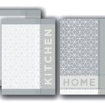 Dyckhoff Home & Kitchen Geschirrtücher 50 cm  x 70 cm grau