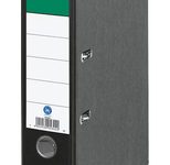 Grüner Balken Ordner Rückenbreite 8 cm DIN A4 Karton schwarz marmoriert