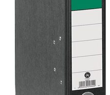 Grüner Balken Ordner schwarz marmoriert DIN A4 8,0 cm