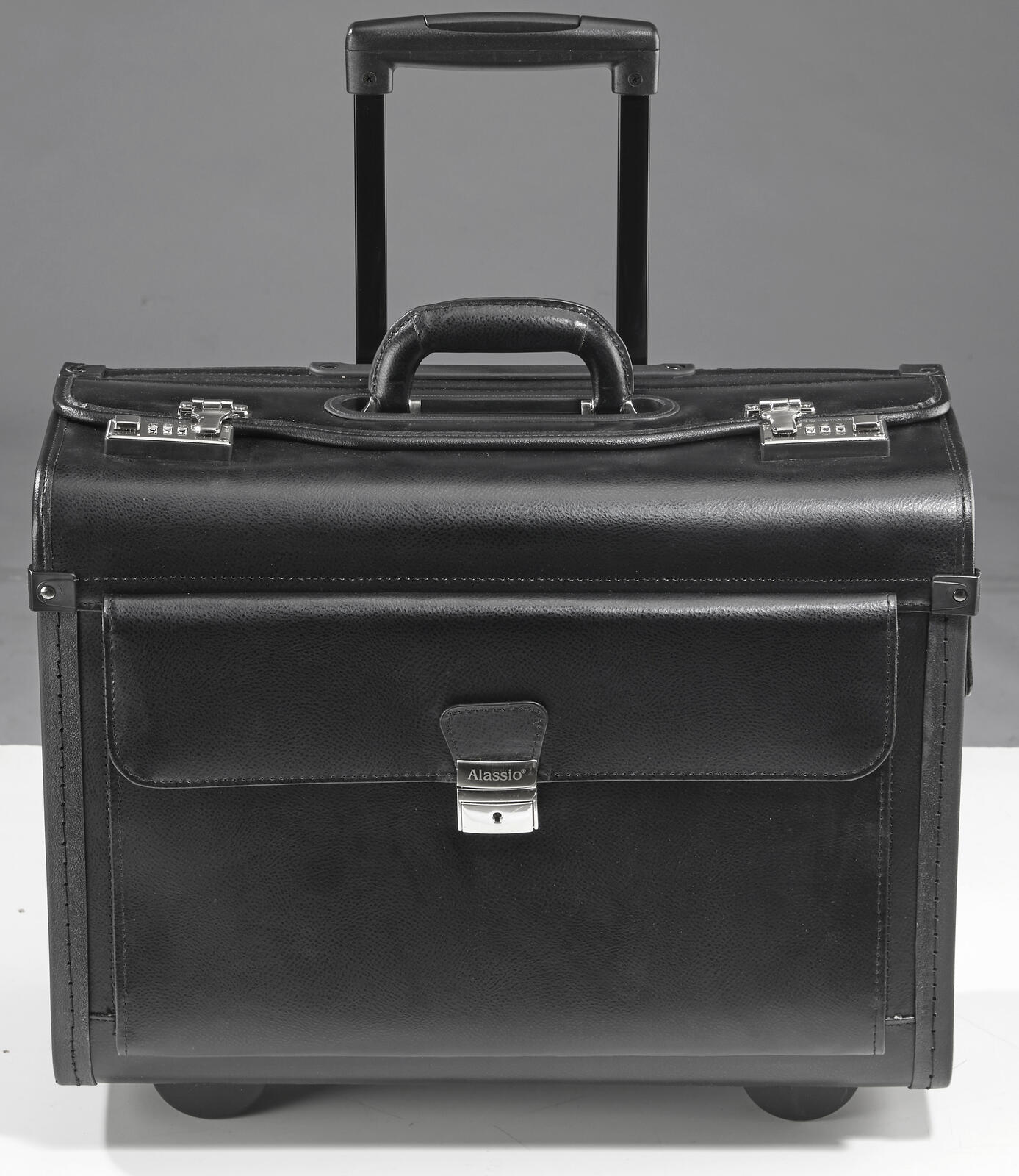 Valise de Pilote en Cuir noir VERONA ALASSIO 45057