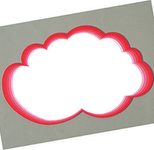 Moderationskarten 41,0 x 26,0 cm weiß/rot
