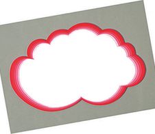 Moderationskarten 41,0 x 26,0 cm weiß/rot