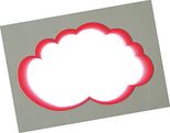 Moderationskarten 41,0 x 26,0 cm weiß/rot