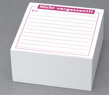 Notizwürfel 9.8 cm  x 9.8 cm weiß