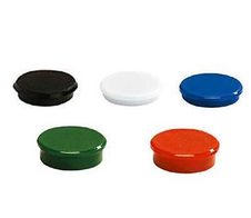 Magnete Ø 3,2 x 0,73 je 2x schwarz, weiß, blau, rot, grün