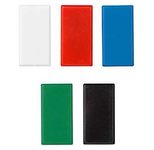 Magnete 2,8 x 5,5 x 0,75 je 2x schwarz, weiß, blau, rot, grün