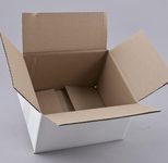 Nestler Wellpapp-Faltkartons 1-wellig weiß 21,0 x 18,0 x 12,0 cm