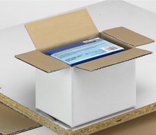 Nestler Wellpapp-Faltkartons 1-wellig weiß 18,0 x 12,0 x 12,0 cm