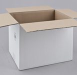 Nestler Wellpapp-Faltkartons 1-wellig weiß 30,5 x 21,5 x 22,0 cm