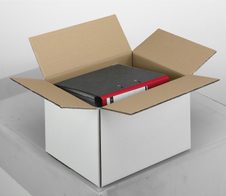 Nestler Wellpapp-Faltkartons 2-wellig weiß 43,0 x 31,0 x 25,0 cm