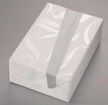 JUNG SCHÖNER VERPACKEN Geschenkpapier 50 cm  x 20 m silber/weiß