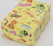 JUNG SCHÖNER VERPACKEN Geschenkpapier 50 cm  x 20 m gelb/bunt