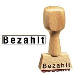 Textstempel "BEZAHLT"