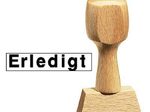 Textstempel "ERLEDIGT"