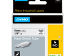 DYMO® Original IND-Heißschrumpfschlauch für Rhino, Polyolefin - schwarz auf weiss