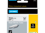 DYMO® Original IND-Heißschrumpfschlauch für Rhino, Polyolefin - schwarz auf weiss