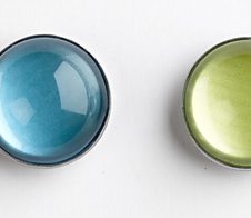 Zeller Magnete Ø 2,5 x 1,5 je 1x rot, orange, grün, blau