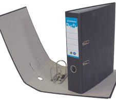 DONAU Ordner Rückenbreite 7.5 cm DIN A4 Karton schwarz marmoriert