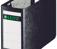 LEITZ Ordner Rückenbreite 7.8 cm DIN A6 quer Karton schwarz marmoriert