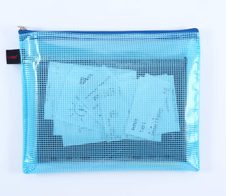 FolderSys Reißverschlussbeutel A5 blau