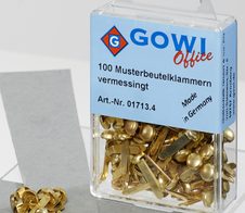 Gowi Musterbeutelklammern gold