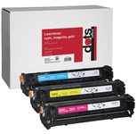 dots Toner kompatibel zu HP 128A (CF371AM), 3er-Set cyan, magenta, gelb