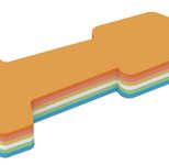 MAUL Moderationskarten 9,0 x 20,0 cm blau, grün, rot, orange, gelb, weiß