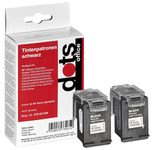 dots Druckerpatronen kompatibel zu HP 301XL (D8J45AE), 2er-Set schwarz