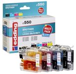 edding Druckerpatronen EDD-550 schwarz, cyan, magenta, gelb kompatibel zu brother LC-223BK/C/M/Y, 4er-Set