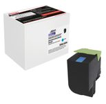 edding Toner EDD-6041 cyan kompatibel zu LEXMARK 80C2SC0