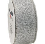 PRÄSENT Geschenkbänder 40 mm x 20 m silber