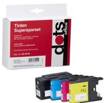 dots Druckerpatronen kompatibel zu brother LC-1280XLVALBP, 4er-Set schwarz, cyan, magenta, gelb