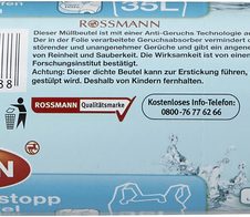 RUBIN Müllbeutel 35,0 l hellblau