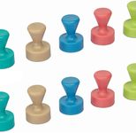 MAUL Kegelmagnete Ø 1,2 x 1,6 je 2x türkis, braun, blau, rot, grün