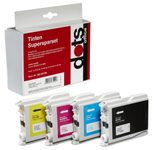 dots Druckerpatronen kompatibel zu brother LC1000VAL, 4er-Set schwarz, cyan, magenta, gelb