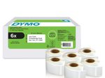 DYMO® Original Etikett für LabelWriter™, Vorteilspack, Rücksendung - weiss -permanent haftend, 6 x 500 Etiketten