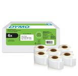 DYMO® Original Etikett für LabelWriter™, Vorteilspack, Rücksendung - weiss -permanent haftend, 6 x 500 Etiketten