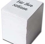 Notizzettel 9.4 cm  x 7.9 cm weiß