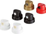 edding Sprühköpfe-Set weiß, schwarz, rot, gold