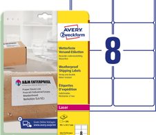 AVERY Zweckform Folien-Versandetiketten 99,1 x 67,7 mm