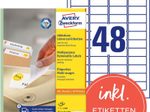 AVERY Zweckform Etiketten L4736REV-100 weiß 45,7 x 21,2 mm