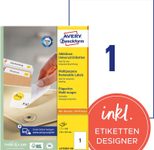 AVERY Zweckform Etiketten L4735REV-100 weiß 210,0 x 297,0 mm