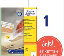 AVERY Zweckform Etiketten L4735REV-100 weiß 210,0 x 297,0 mm